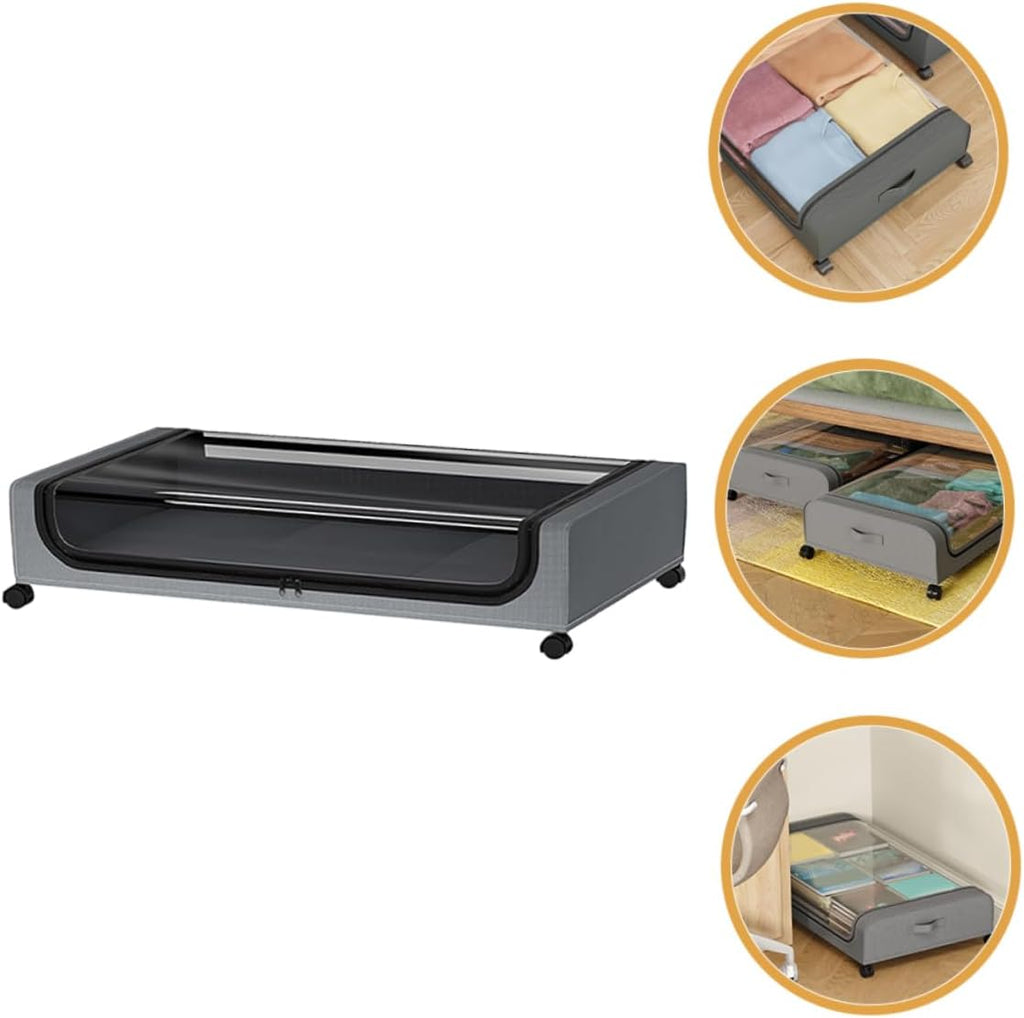 Cabilock Rolling Under Bed Storage Bin