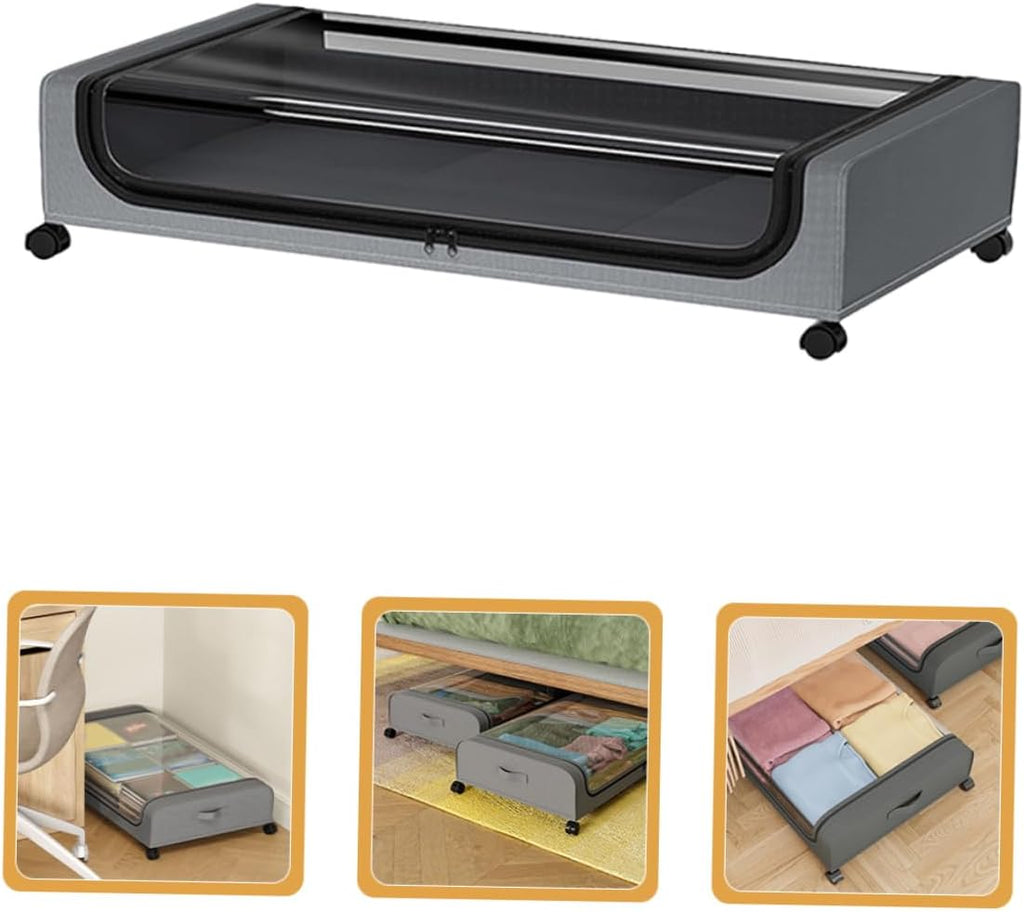 Cabilock Rolling Under Bed Storage Bin