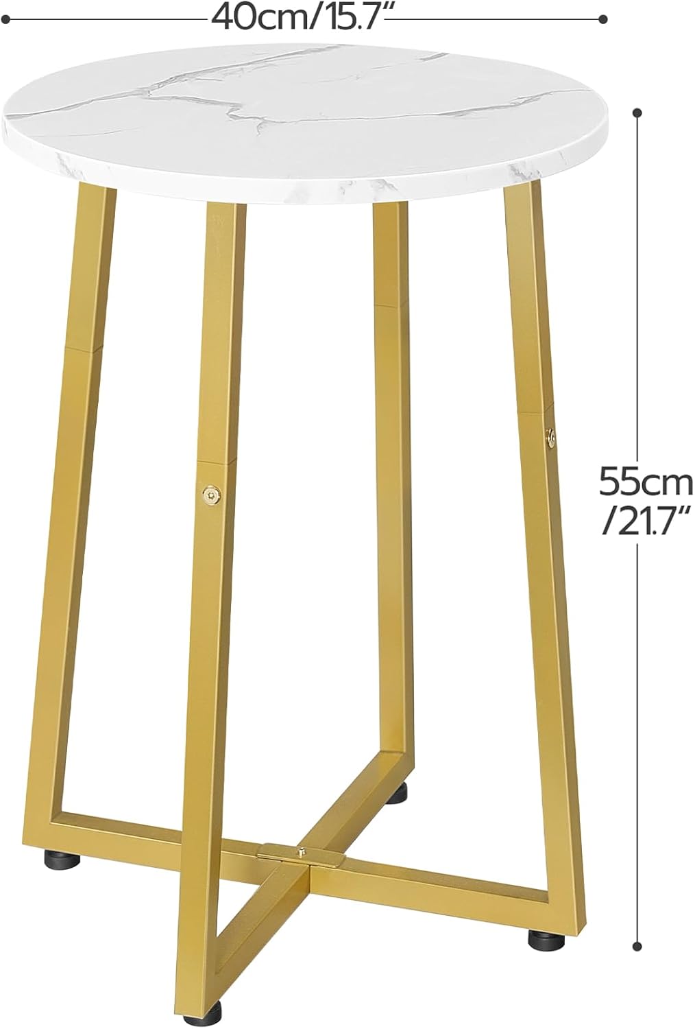 Marble Gold Round Side Table