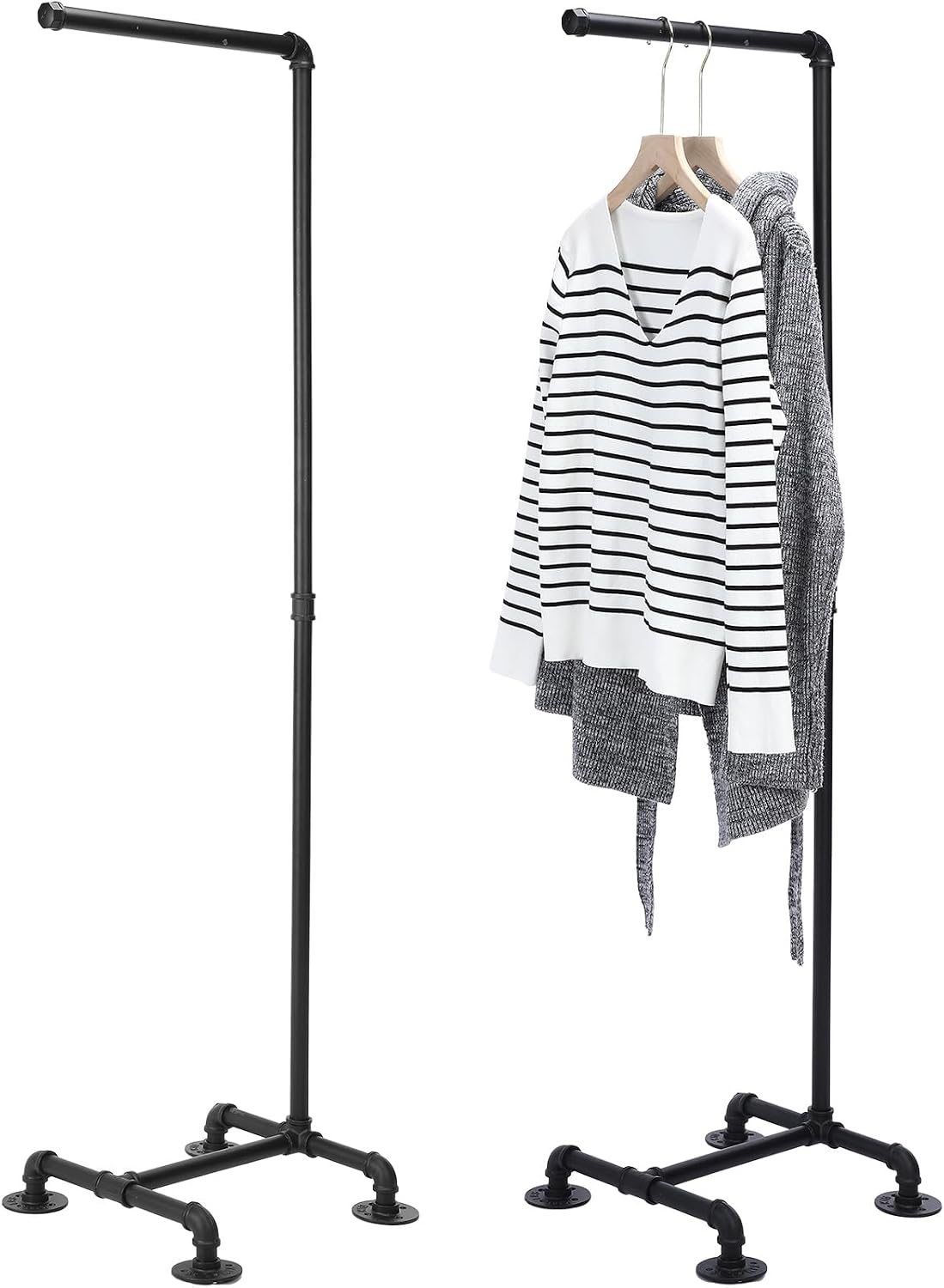 Black Industrial Pipe Garment Rack