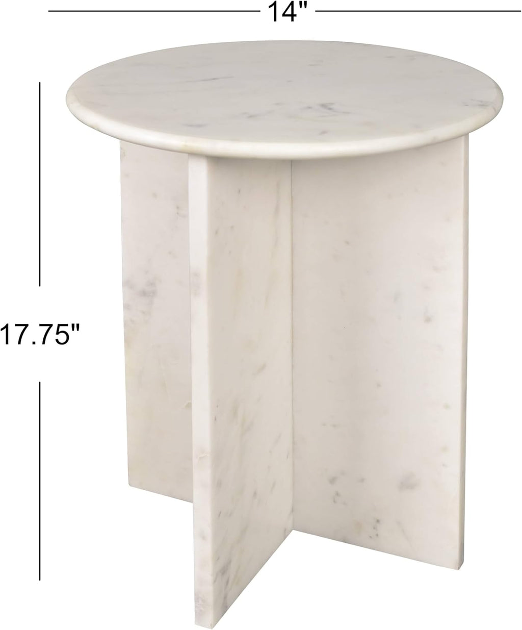 Javier Round Marble End Table