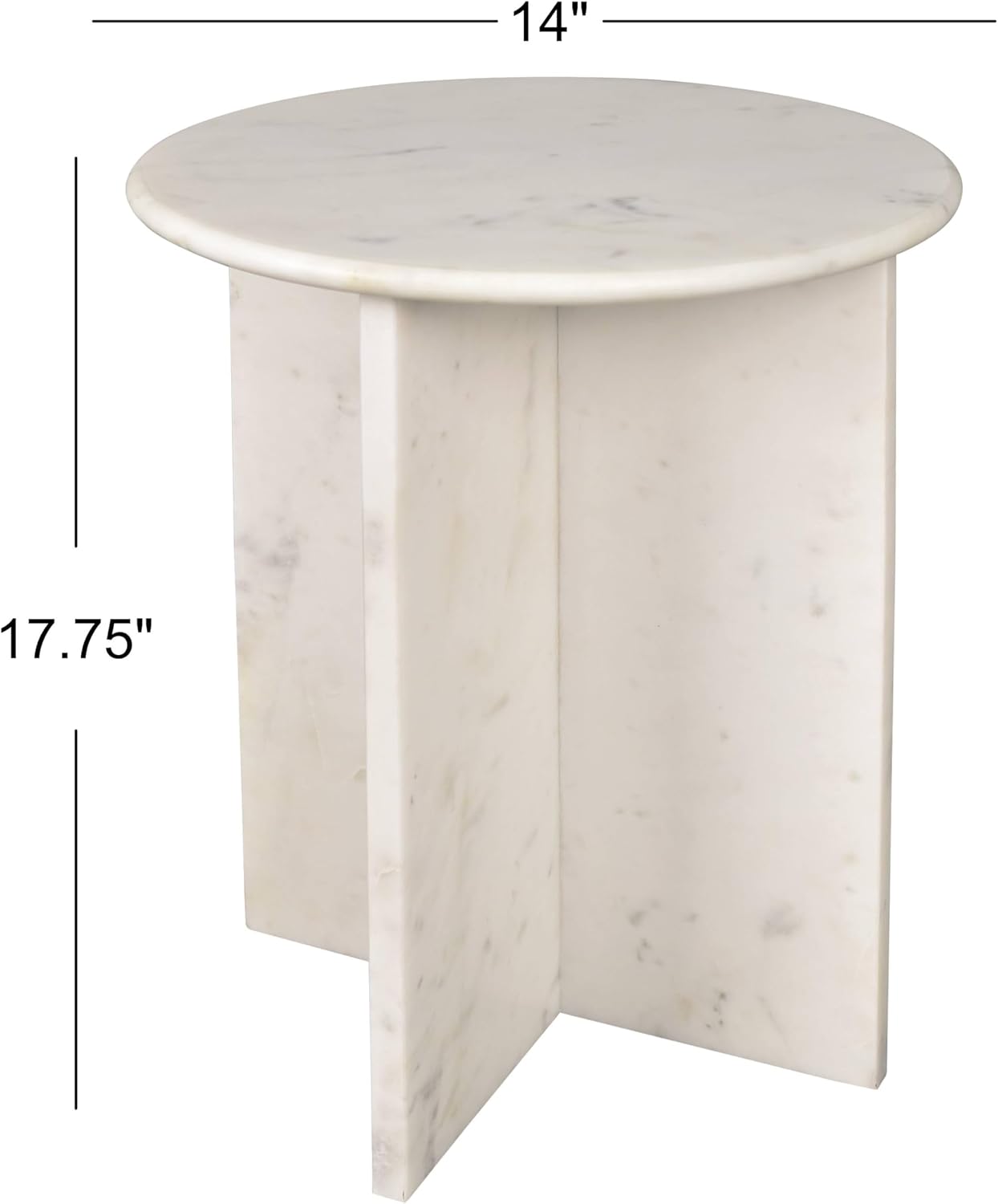 Javier Round Marble End Table