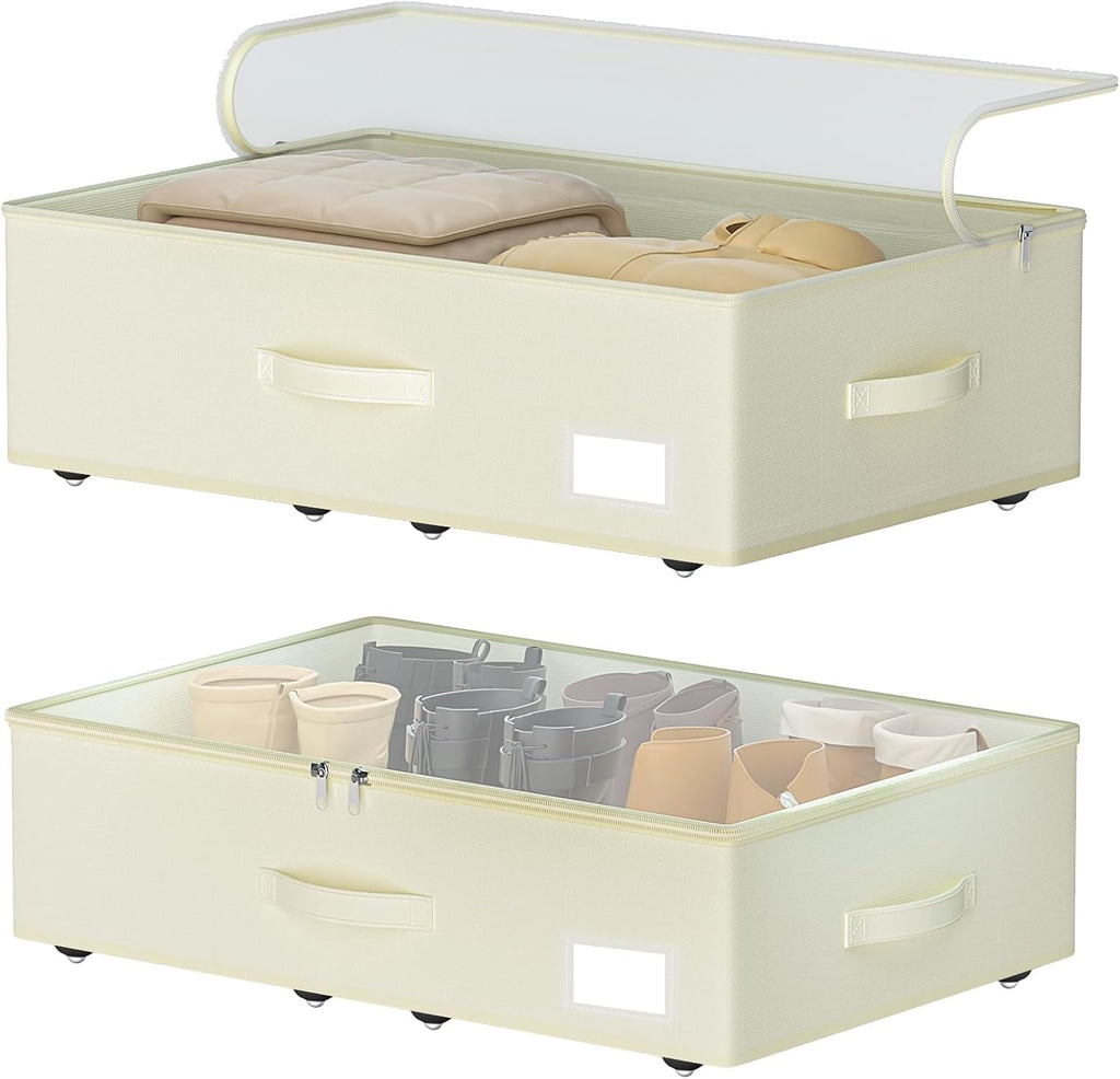 RoomWorld Rolling Under Bed Storage Bins