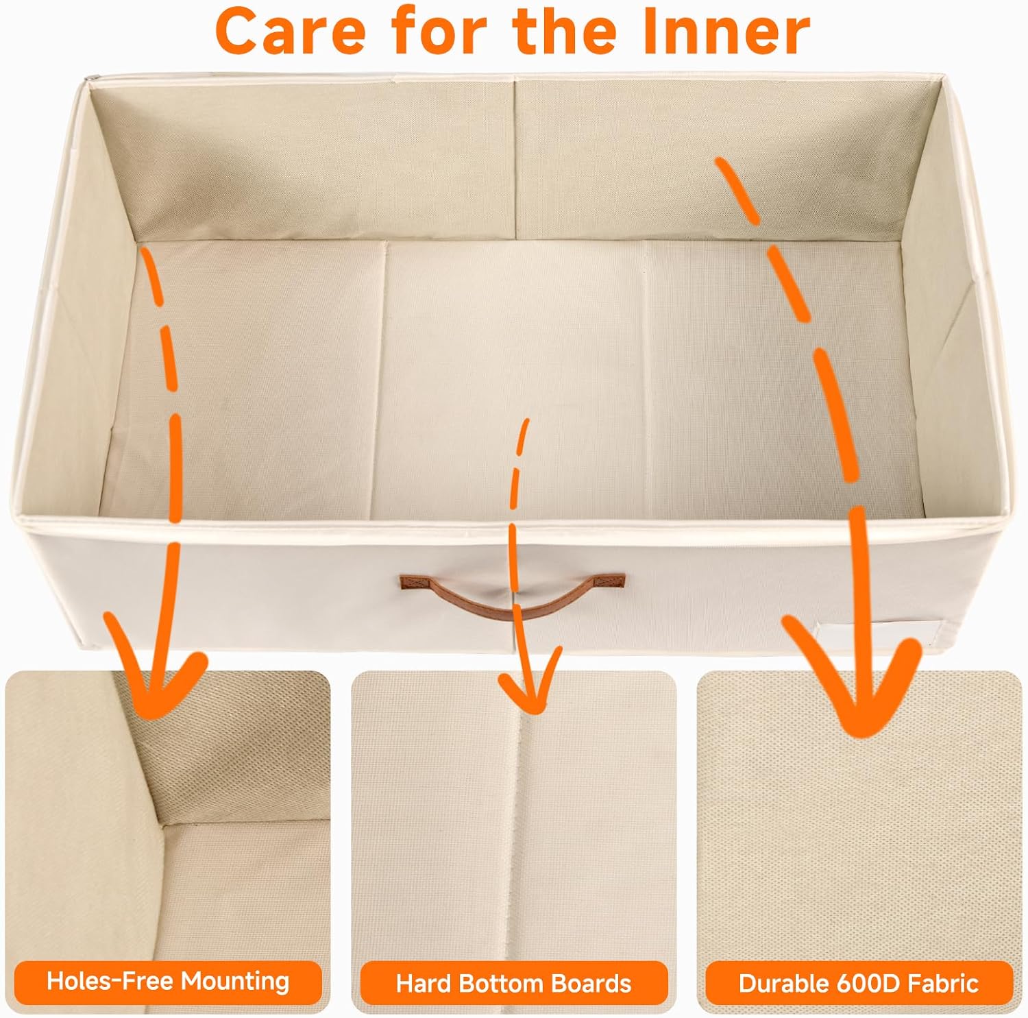 White Rolling Lidded Under Bed Storage Bins