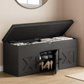 Black Lift Top Shoe Storage Bench