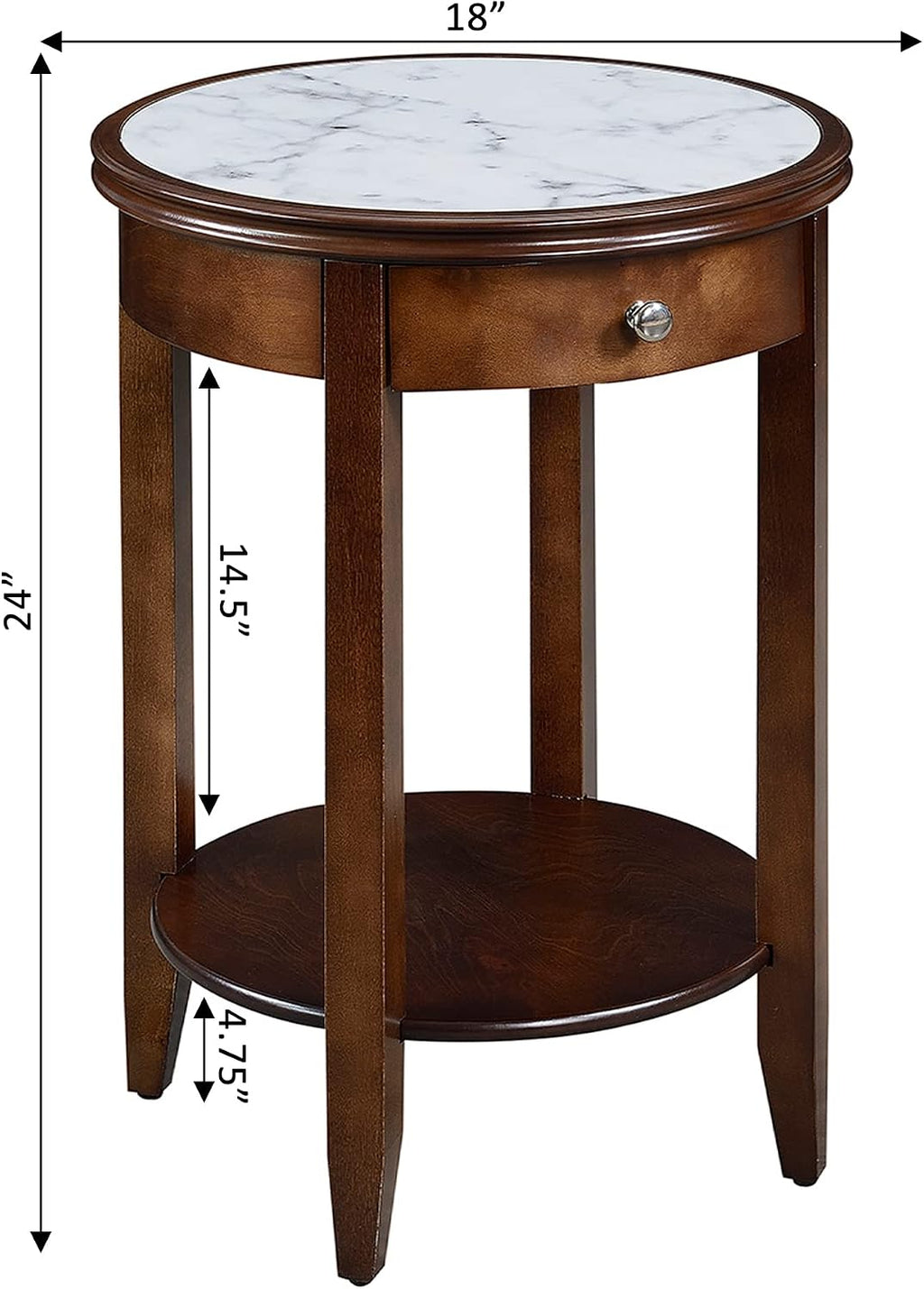 Concepts Baldwin Marble End Table