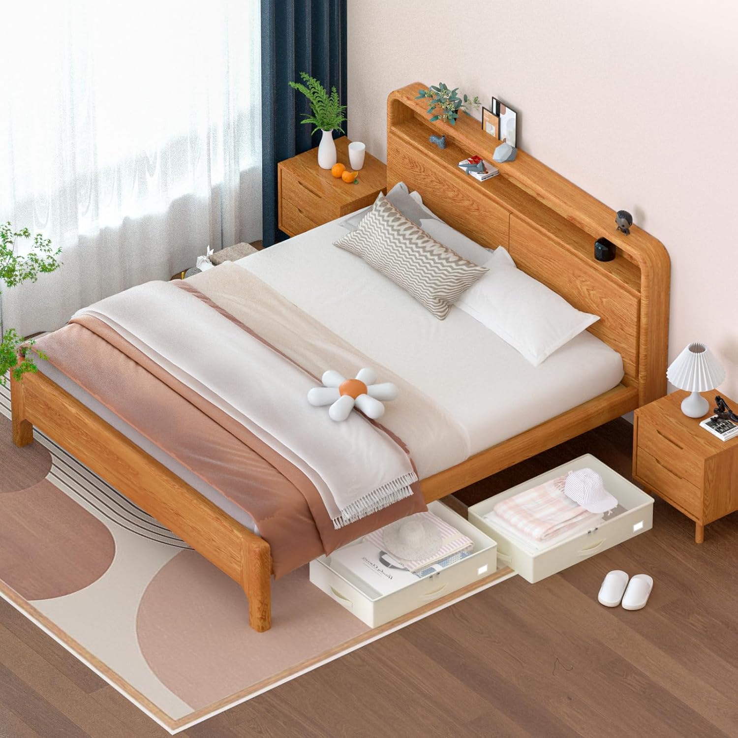 RoomWorld Rolling Under Bed Storage Bins
