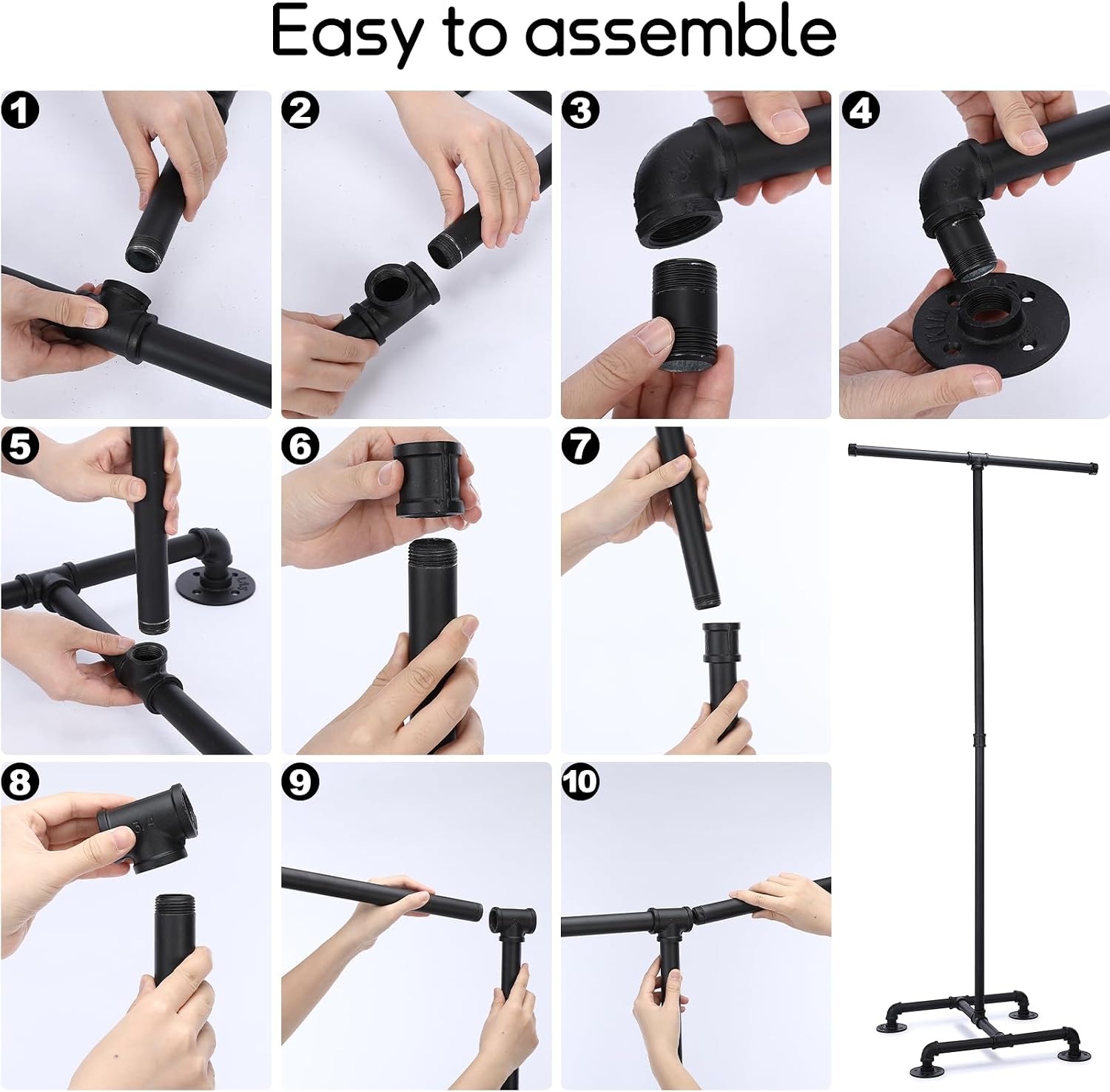 Two-Way Clothing Display Rack