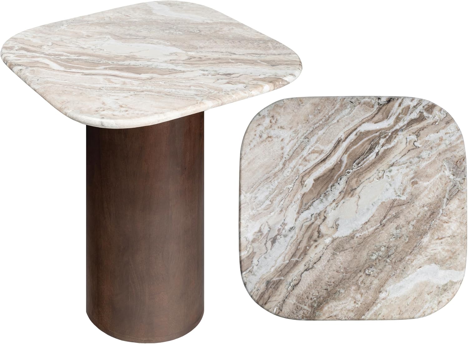 Milos Square Marble Side Table