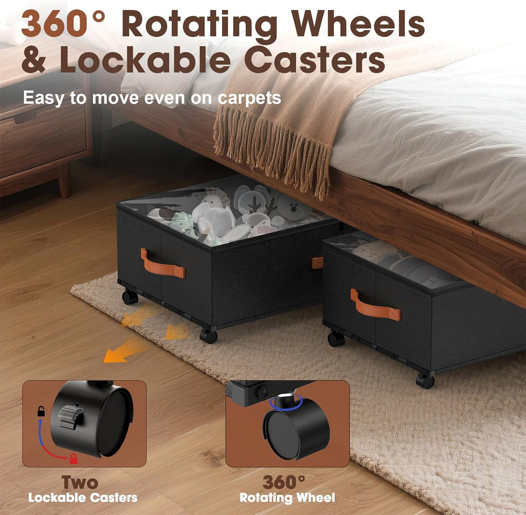 Rolling Under Bed Storage Drawers