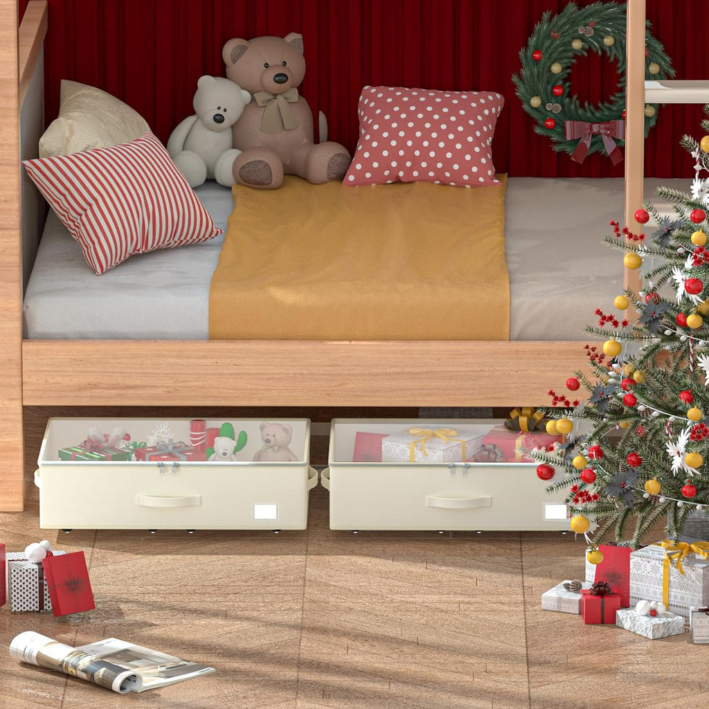 RoomWorld Rolling Under Bed Storage Bins