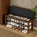 Walnut Flip Top Shoe Storage Bench