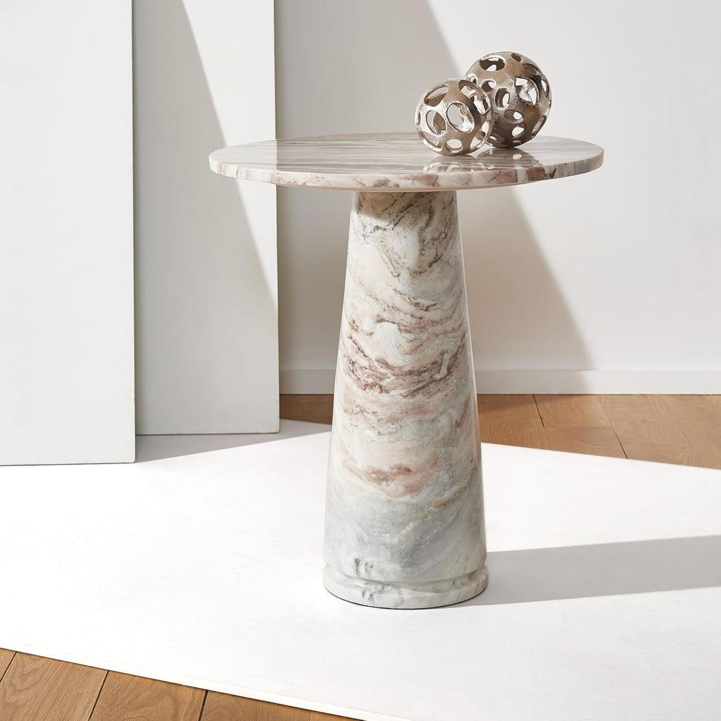 Valentia Tall Marble Accent Table