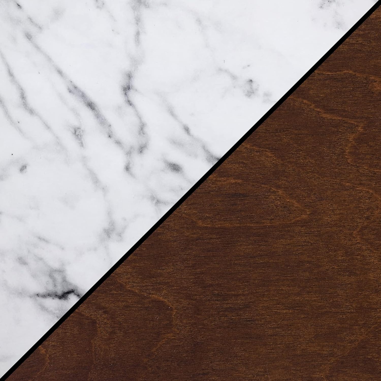 Concepts Round Faux Marble End Table