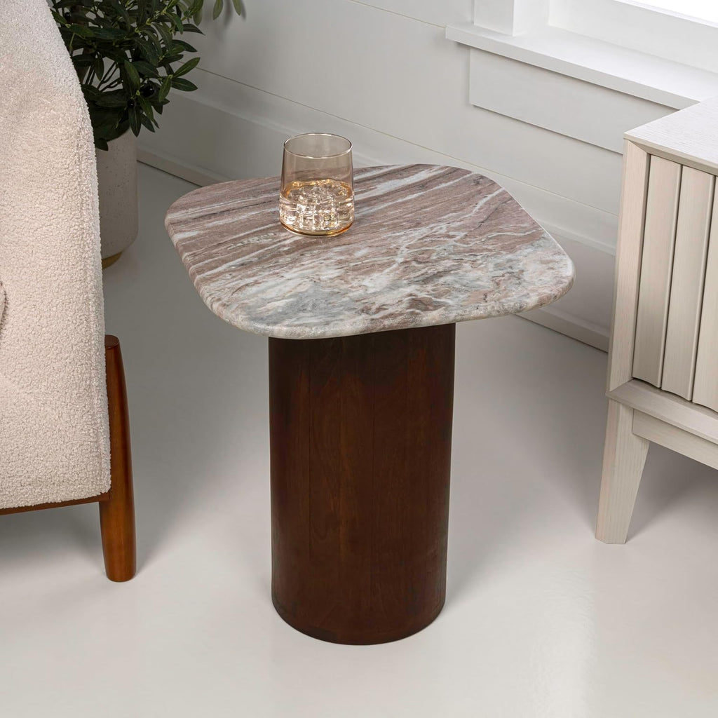 Milos Square Marble Side Table