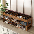 Cushioned Flip Top Storage Shoe Bench