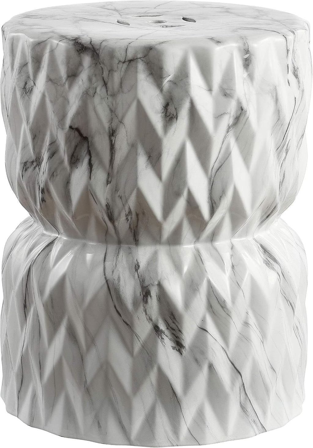 White Ceramic Garden Stool