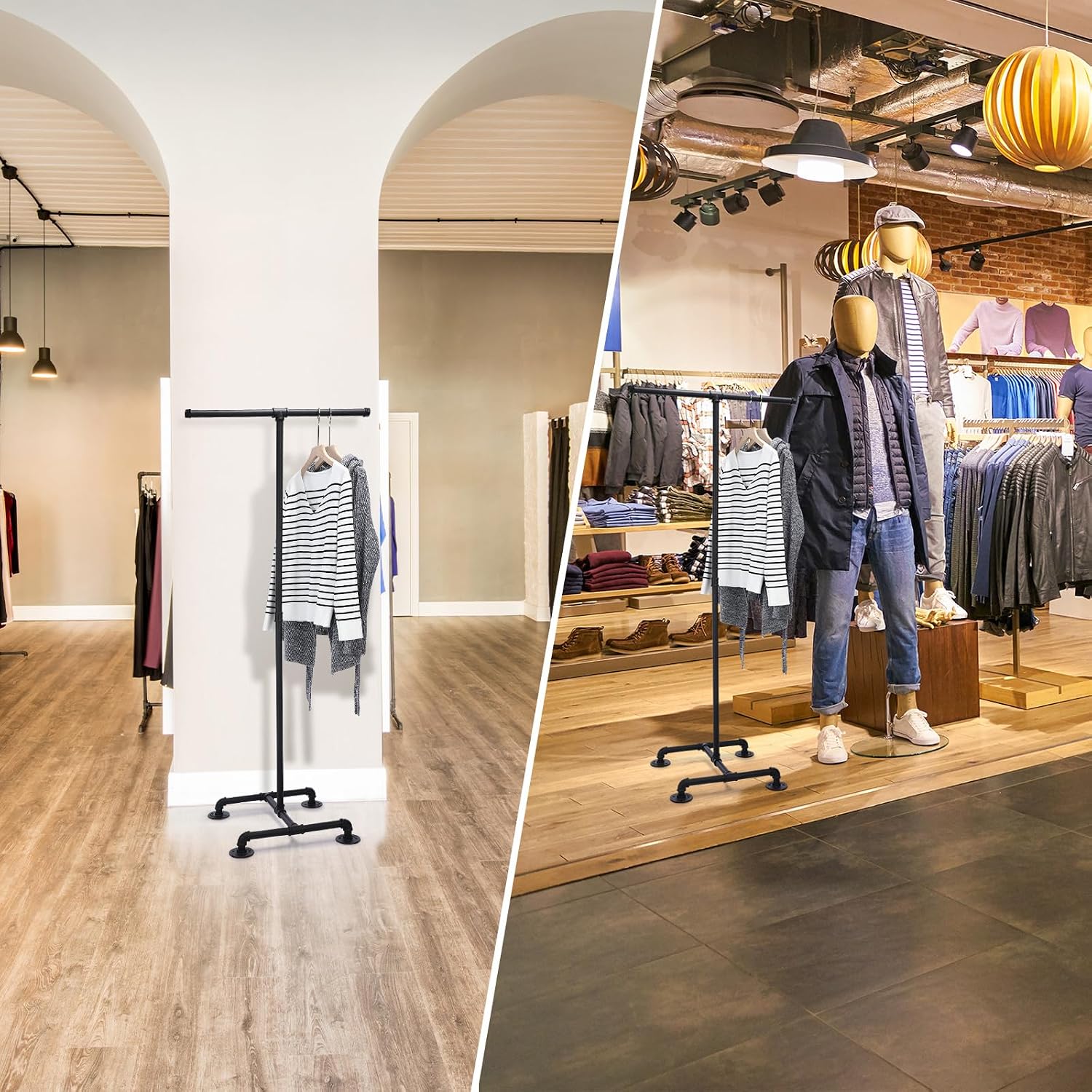 Two-Way Clothing Display Rack